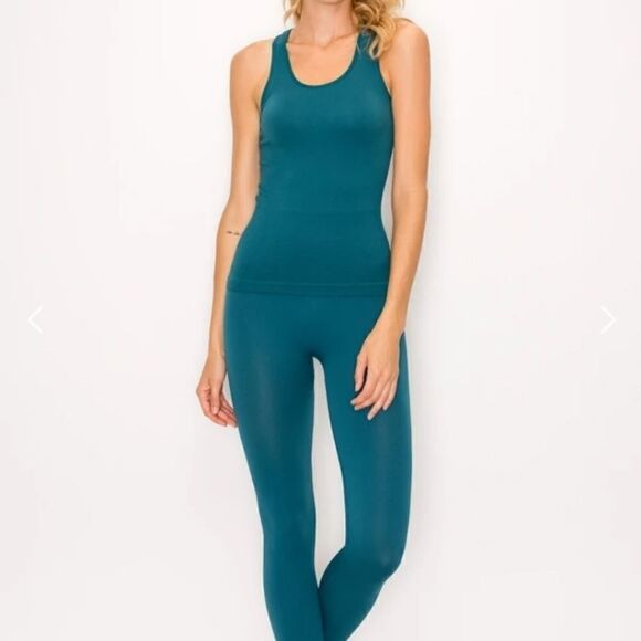 NWT Ribbed Seamless Tank top & Legging Set - Picture 1 of 2